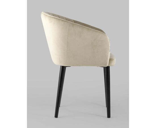 Стул с подлокотниками Нейтон велюр бежевый, изображение 4 | Интернет магазин мебели и декора LifeDekor