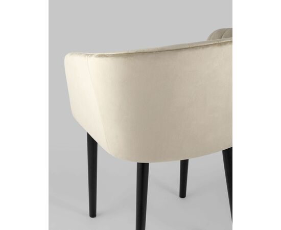 Стул с подлокотниками Нейтон велюр бежевый, изображение 7 | Интернет магазин мебели и декора LifeDekor