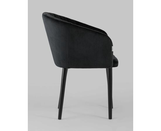 Стул с подлокотниками Нейтон велюр черный, изображение 4 | Интернет магазин мебели и декора LifeDekor