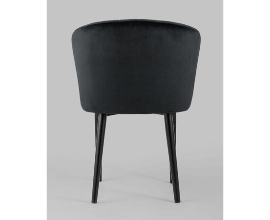 Стул с подлокотниками Нейтон велюр черный, изображение 5 | Интернет магазин мебели и декора LifeDekor