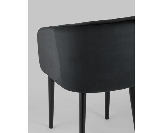Стул с подлокотниками Нейтон велюр черный, изображение 7 | Интернет магазин мебели и декора LifeDekor