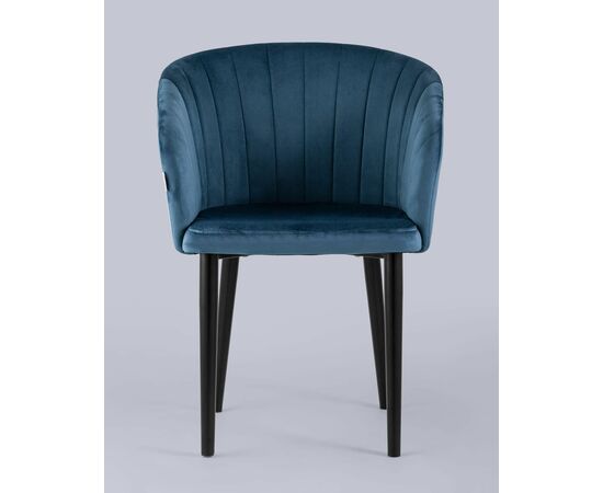 Стул с подлокотниками Нейтон велюр пыльно-синий, изображение 3 | Интернет магазин мебели и декора LifeDekor