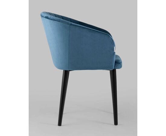 Стул с подлокотниками Нейтон велюр пыльно-синий, изображение 4 | Интернет магазин мебели и декора LifeDekor