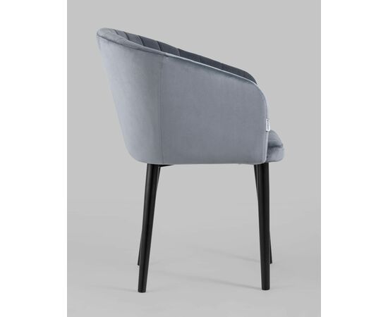 Стул с подлокотниками Нейтон велюр серый, изображение 4 | Интернет магазин мебели и декора LifeDekor