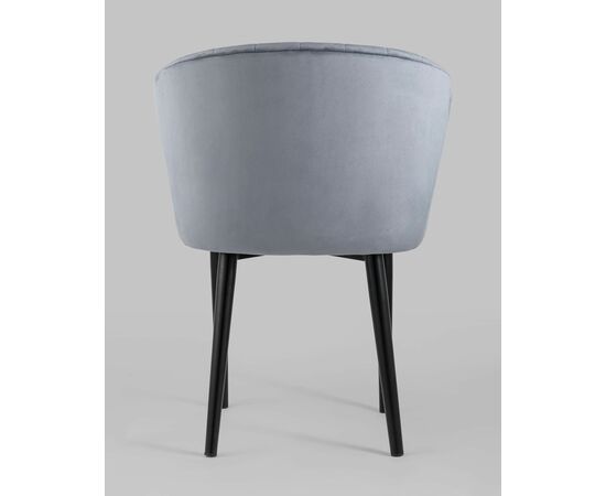 Стул с подлокотниками Нейтон велюр серый, изображение 5 | Интернет магазин мебели и декора LifeDekor