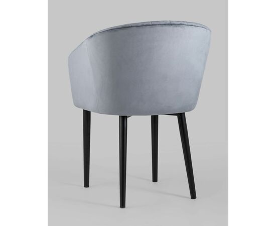 Стул с подлокотниками Нейтон велюр серый, изображение 6 | Интернет магазин мебели и декора LifeDekor