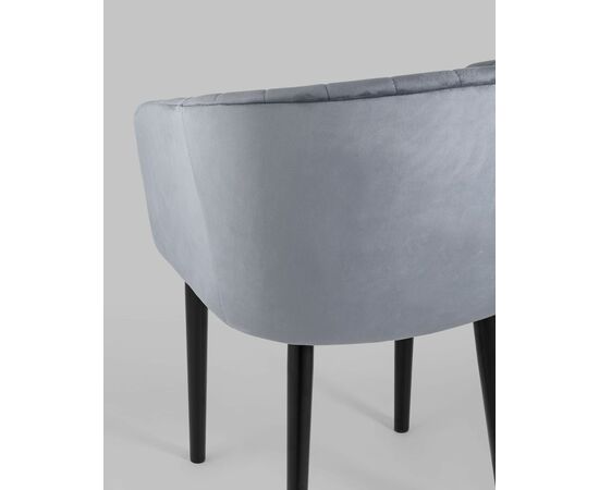 Стул с подлокотниками Нейтон велюр серый, изображение 7 | Интернет магазин мебели и декора LifeDekor
