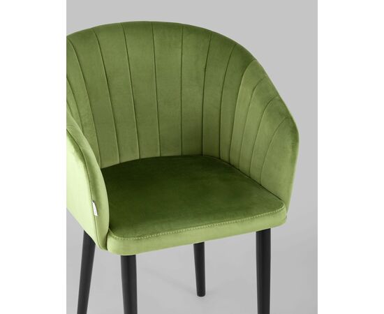 Стул с подлокотниками Нейтон велюр травяной, изображение 8 | Интернет магазин мебели и декора LifeDekor