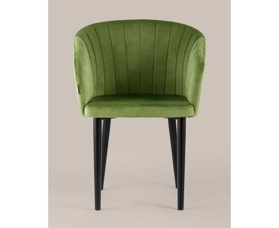Стул с подлокотниками Нейтон велюр травяной, изображение 3 | Интернет магазин мебели и декора LifeDekor
