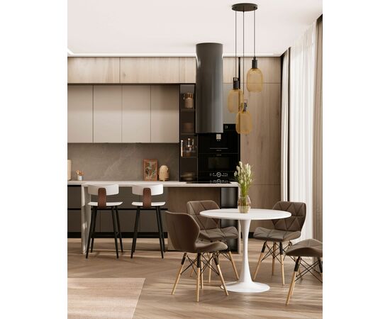 Стул полубарный ANT белый, изображение 3 | Интернет магазин мебели и декора LifeDekor