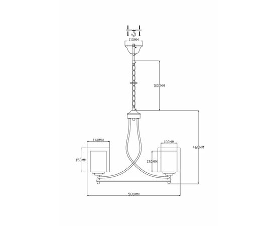 Люстра подвесная Moderli V2522-5P Maximilian 5*E27*60W, изображение 6 | Интернет магазин мебели и декора LifeDekor