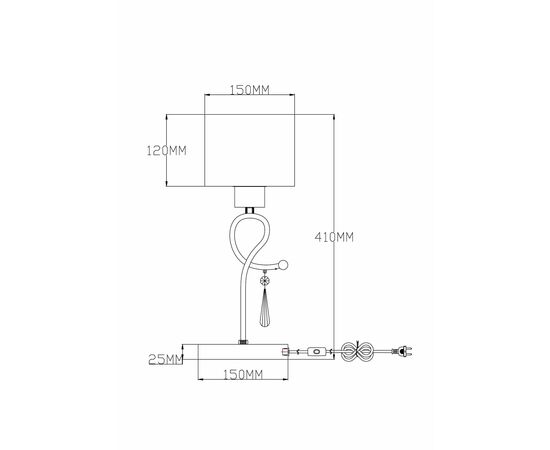 Настольная лампа Moderli V2571-1T Chilly 1*E27*60W, изображение 6 | Интернет магазин мебели и декора LifeDekor