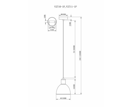 Подвесной светильник Moderli V2710-1P Irene 1*E27*60W, изображение 3 | Интернет магазин мебели и декора LifeDekor