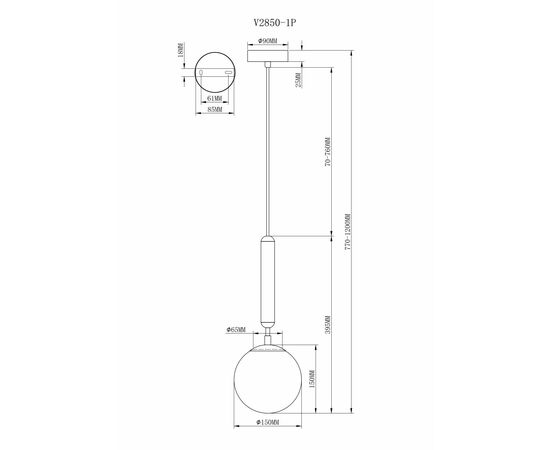 Подвесной светильник Moderli V2850-1P Host 1*E14*40W, изображение 15 | Интернет магазин мебели и декора LifeDekor