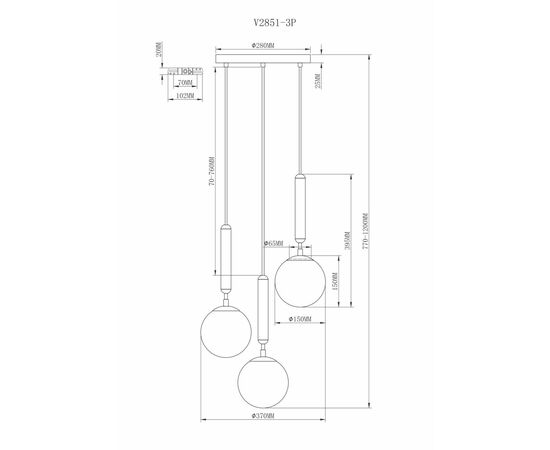 Подвесной светильник Moderli V2851-3P Host 3*E14*40W, изображение 9 | Интернет магазин мебели и декора LifeDekor