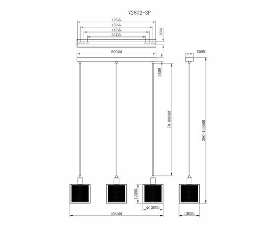Подвесной светильник Moderli V2872-3P Suspent 3*E14*40W, изображение 7 | Интернет магазин мебели и декора LifeDekor