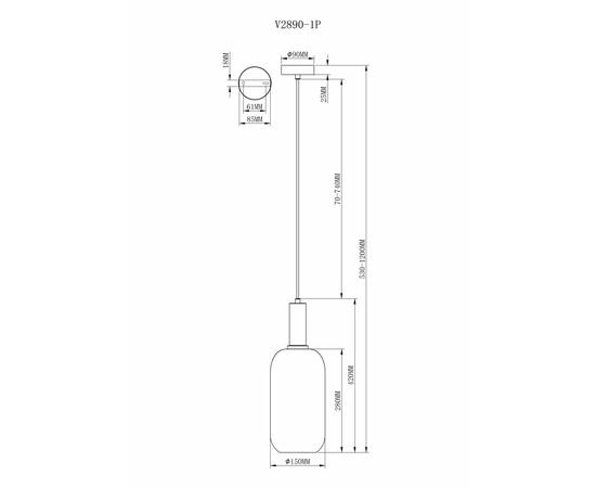Подвесной светильник Moderli V2890-1P Martin 1*E27*60W, изображение 8 | Интернет магазин мебели и декора LifeDekor