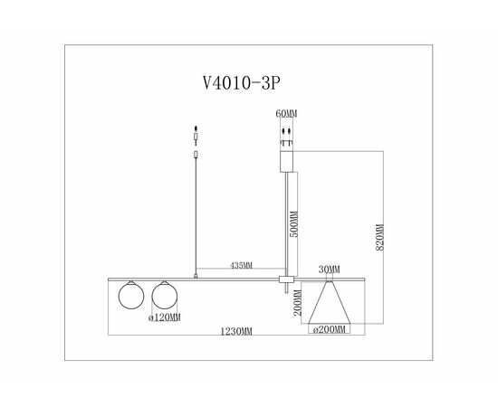 Подвесной светильник Moderli V4010-3P Holly, изображение 6 | Интернет магазин мебели и декора LifeDekor