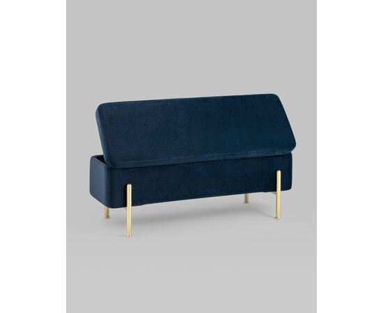 Банкетка Болейн с ящиком велюр синий, изображение 18 | Интернет магазин мебели и декора LifeDekor