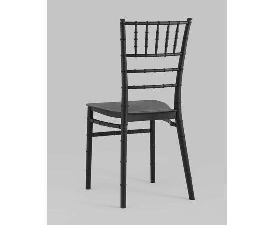 Стул Chiavari (Кьявари) пластик черный, изображение 10 | Интернет магазин мебели и декора LifeDekor