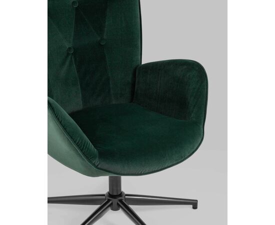 Кресло Филадельфия велюр изумрудный ножка черная, изображение 10 | Интернет магазин мебели и декора LifeDekor