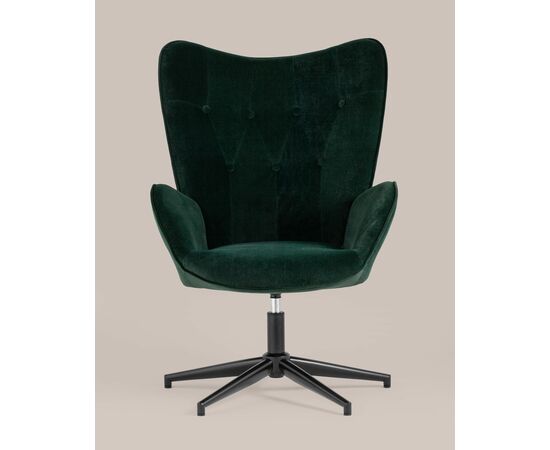 Кресло Филадельфия велюр изумрудный ножка черная, изображение 5 | Интернет магазин мебели и декора LifeDekor