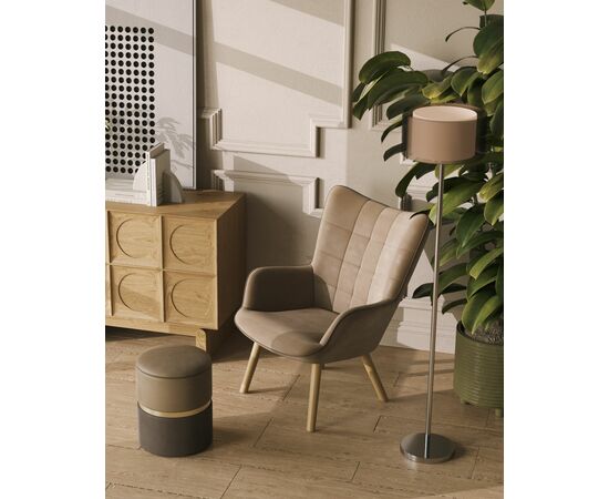 Пуф Кэрри с ящиком велюр коричневый, изображение 4 | Интернет магазин мебели и декора LifeDekor