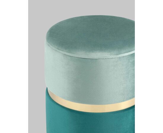Пуф Кэрри с ящиком велюр бирюзовый, изображение 5 | Интернет магазин мебели и декора LifeDekor