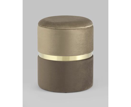 Пуф Кэрри с ящиком велюр коричневый, изображение 2 | Интернет магазин мебели и декора LifeDekor