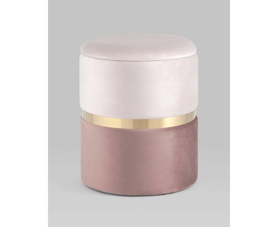 Пуф Кэрри с ящиком велюр розовый, изображение 2 | Интернет магазин мебели и декора LifeDekor