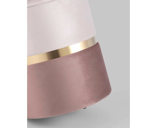 Пуф Кэрри с ящиком велюр розовый, изображение 6 | Интернет магазин мебели и декора LifeDekor