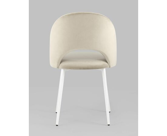 Стул Меган велюр бежевый белые ножки, изображение 7 | Интернет магазин мебели и декора LifeDekor