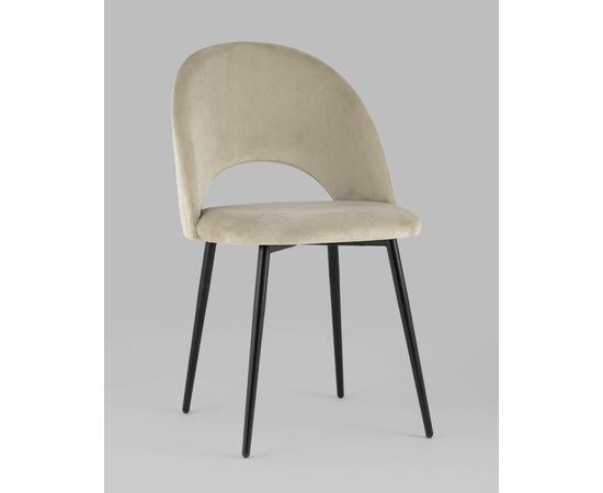 Стул Меган велюр бежевый, изображение 2 | Интернет магазин мебели и декора LifeDekor