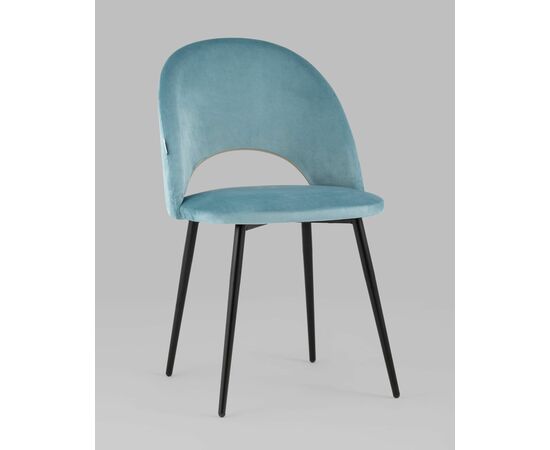 Стул Меган велюр пыльно-голубой, изображение 2 | Интернет магазин мебели и декора LifeDekor