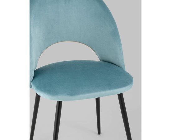 Стул Меган велюр пыльно-голубой, изображение 10 | Интернет магазин мебели и декора LifeDekor