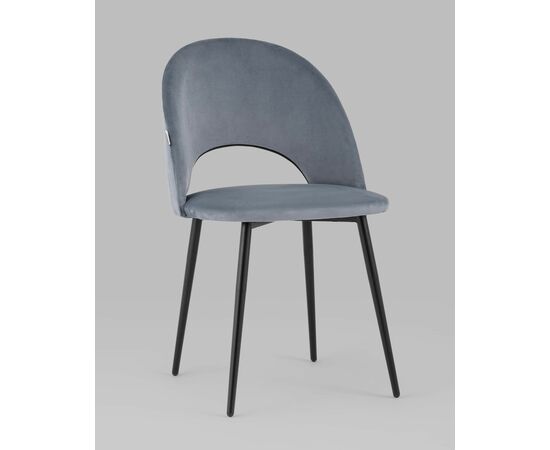 Стул Меган велюр серый, изображение 2 | Интернет магазин мебели и декора LifeDekor