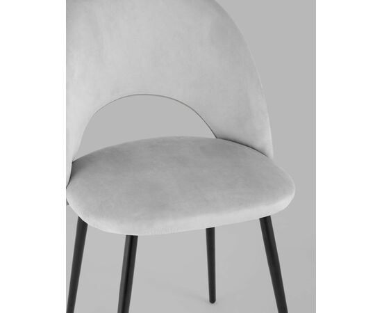 Стул Меган велюр светло-серый, изображение 10 | Интернет магазин мебели и декора LifeDekor