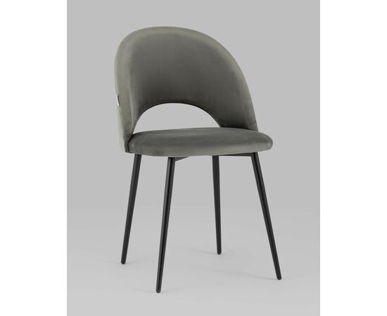 Стул Меган велюр тёмно-серый, изображение 2 | Интернет магазин мебели и декора LifeDekor