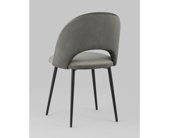 Стул Меган велюр тёмно-серый, изображение 8 | Интернет магазин мебели и декора LifeDekor