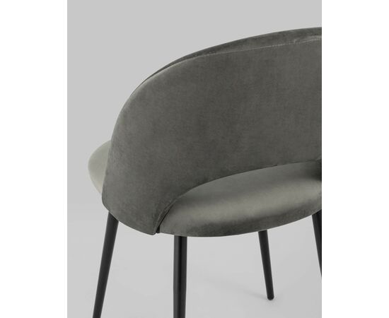 Стул Меган велюр тёмно-серый, изображение 9 | Интернет магазин мебели и декора LifeDekor