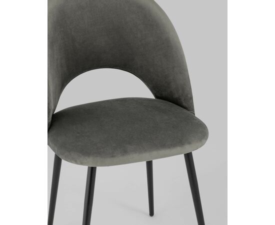 Стул Меган велюр тёмно-серый, изображение 10 | Интернет магазин мебели и декора LifeDekor