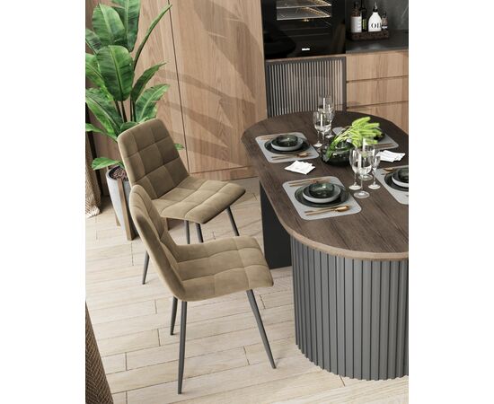 Стул Oliver велюр капучино, изображение 4 | Интернет магазин мебели и декора LifeDekor