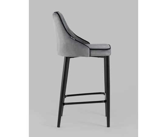 Стул полубарный Коби велюр серый, изображение 4 | Интернет магазин мебели и декора LifeDekor