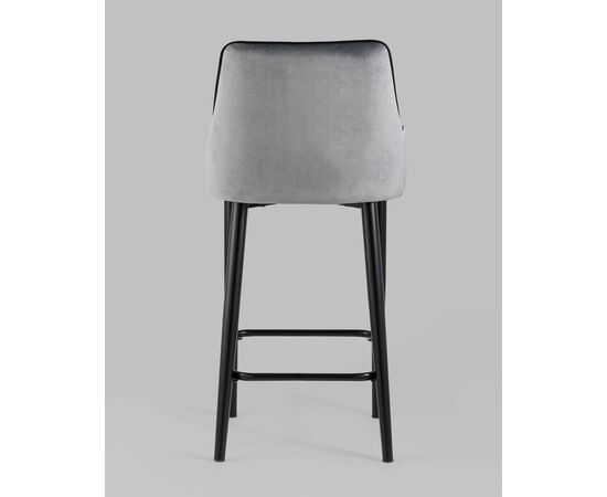 Стул полубарный Коби велюр серый, изображение 5 | Интернет магазин мебели и декора LifeDekor