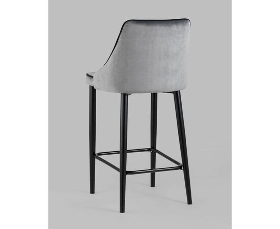 Стул полубарный Коби велюр серый, изображение 6 | Интернет магазин мебели и декора LifeDekor