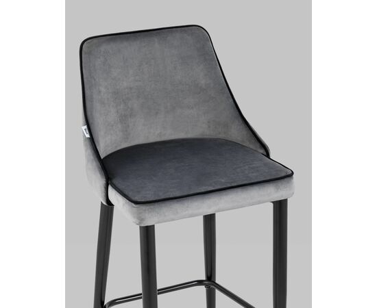 Стул полубарный Коби велюр серый, изображение 8 | Интернет магазин мебели и декора LifeDekor