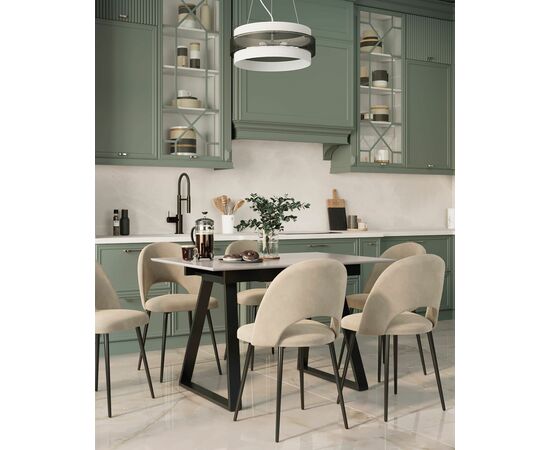 Стул Меган велюр бежевый, изображение 4 | Интернет магазин мебели и декора LifeDekor