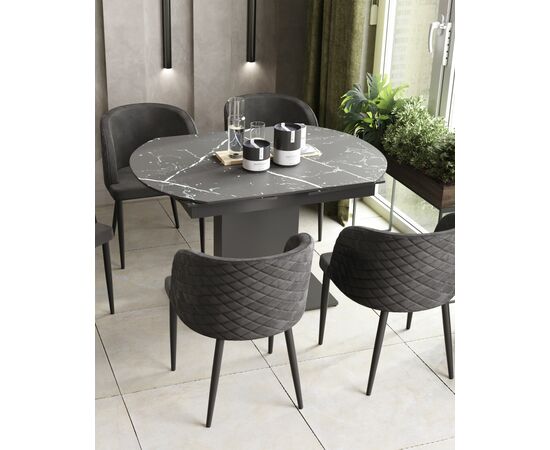 Стул Оскар велюр серый, изображение 6 | Интернет магазин мебели и декора LifeDekor