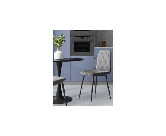 Стул Easy велюр темно-серый, изображение 3 | Интернет магазин мебели и декора LifeDekor