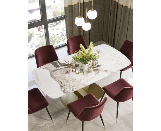 Стол обеденный Аврора 180*90 керамика светлая, изображение 3 | Интернет магазин мебели и декора LifeDekor